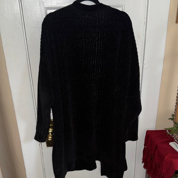 AVA & VIV Chenille Black Cardigan size 3X - Picture 4 of 5